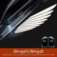 Car Light Accessories Auto Rearview Mirror Led Light Amg Logo Angel Wings Welcome Light New 5W for C E W205/W213/W222