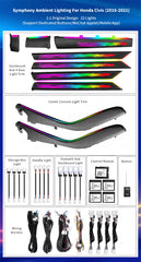 CRIS Upgrade Symphony Led Car Interior Ambient Light for Honda Civic Tenth-generation 2016-2021 Atmosphere Strip Accessories