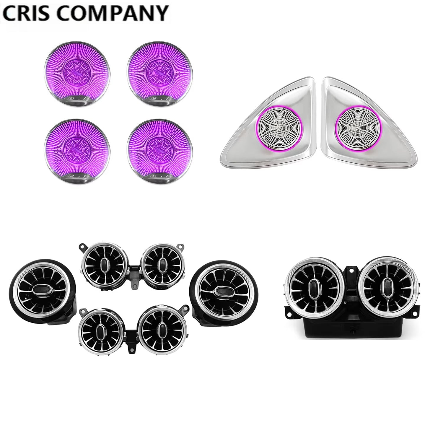 Upgrade 64 Color W213 LED Car Interior Ambient Lighting for Mercedes Benz E Class 2016-2023 Atmosphere Strip Accessories