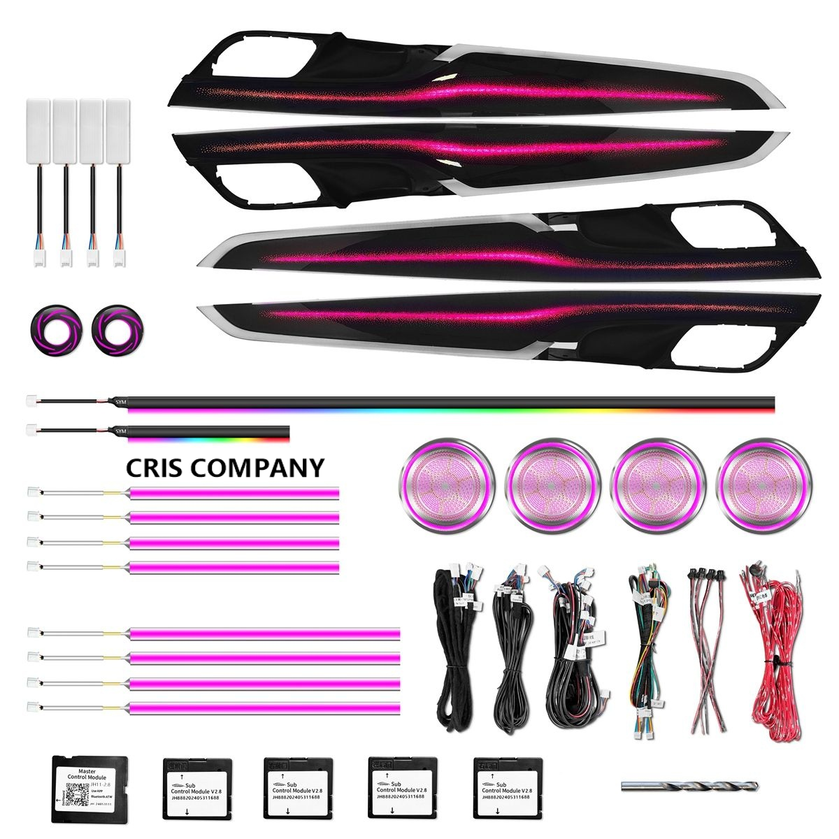 CRIS  for BMW X5 X6 F15 F16 2014 - 2018 Ambient Light Dynamic Colorful Galaxy Trim Panel Car Interior Lighting Upgrade Kit
