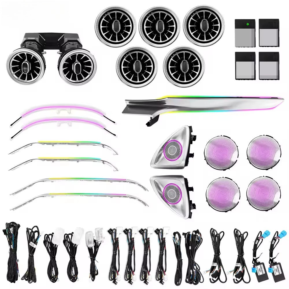 Upgrade Symphomy LED GLC X253 Car Interior Ambient Light for Mercedes Benz C Class W205 Atmosphere Strip Decoration Accessories