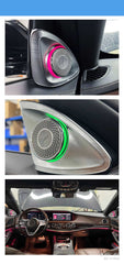 64 Colors Turbine Air Vent 4D Rotary Tweeter Door Ambient Light Speaker Cover for Mercedes Benz S-class W222 Interior Lighting