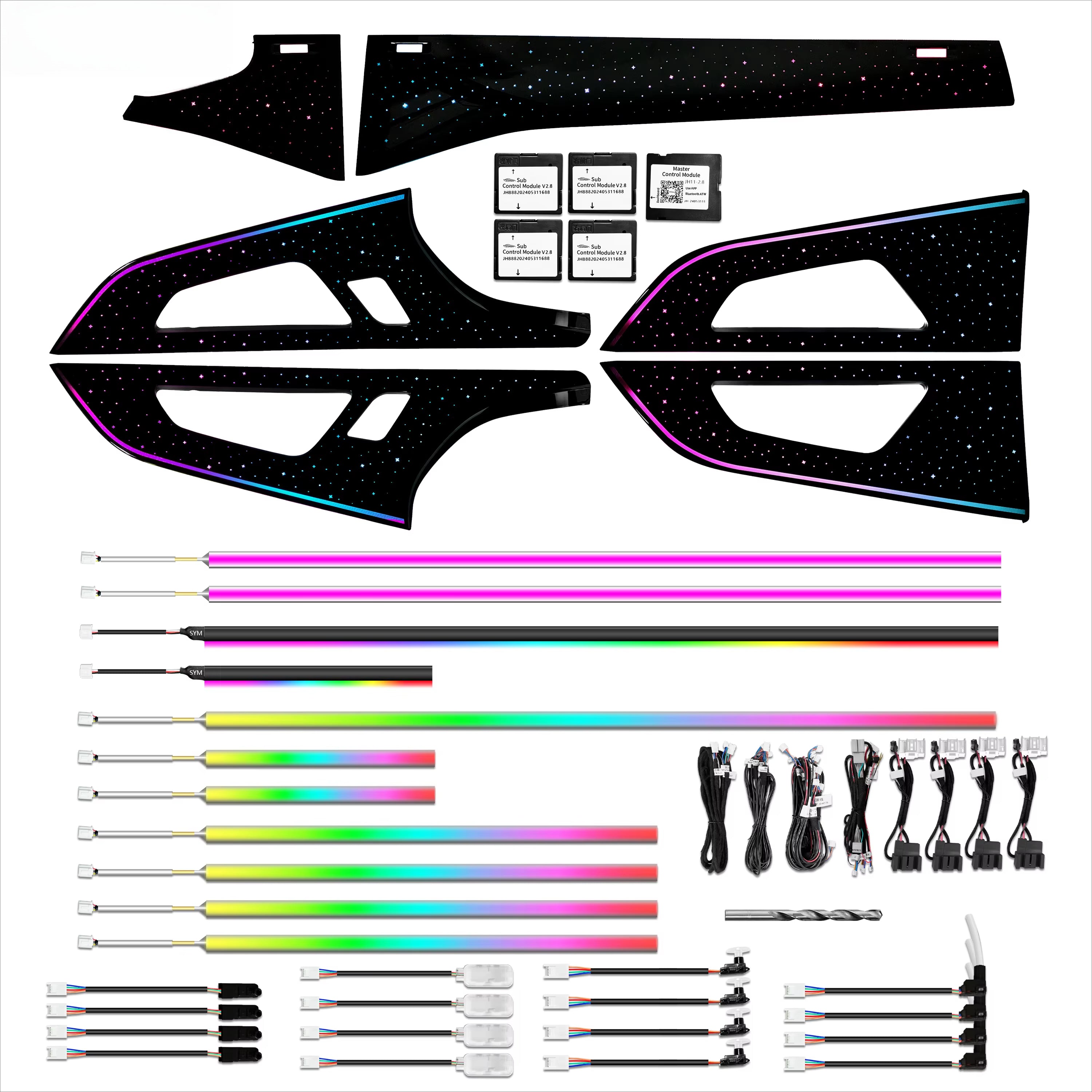 CRIS for Audi Q7 Q8 4M 2016-2019 Facelit 2016-2025 Ambient Light Car Interior64 Colors Dynamic LED Ambient Lighting Upgrade Kit