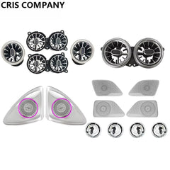 64 Colors Turbine Air Vent 4D Rotary Tweeter Door Ambient Light Speaker Cover for Mercedes Benz S-class W222 Interior Lighting