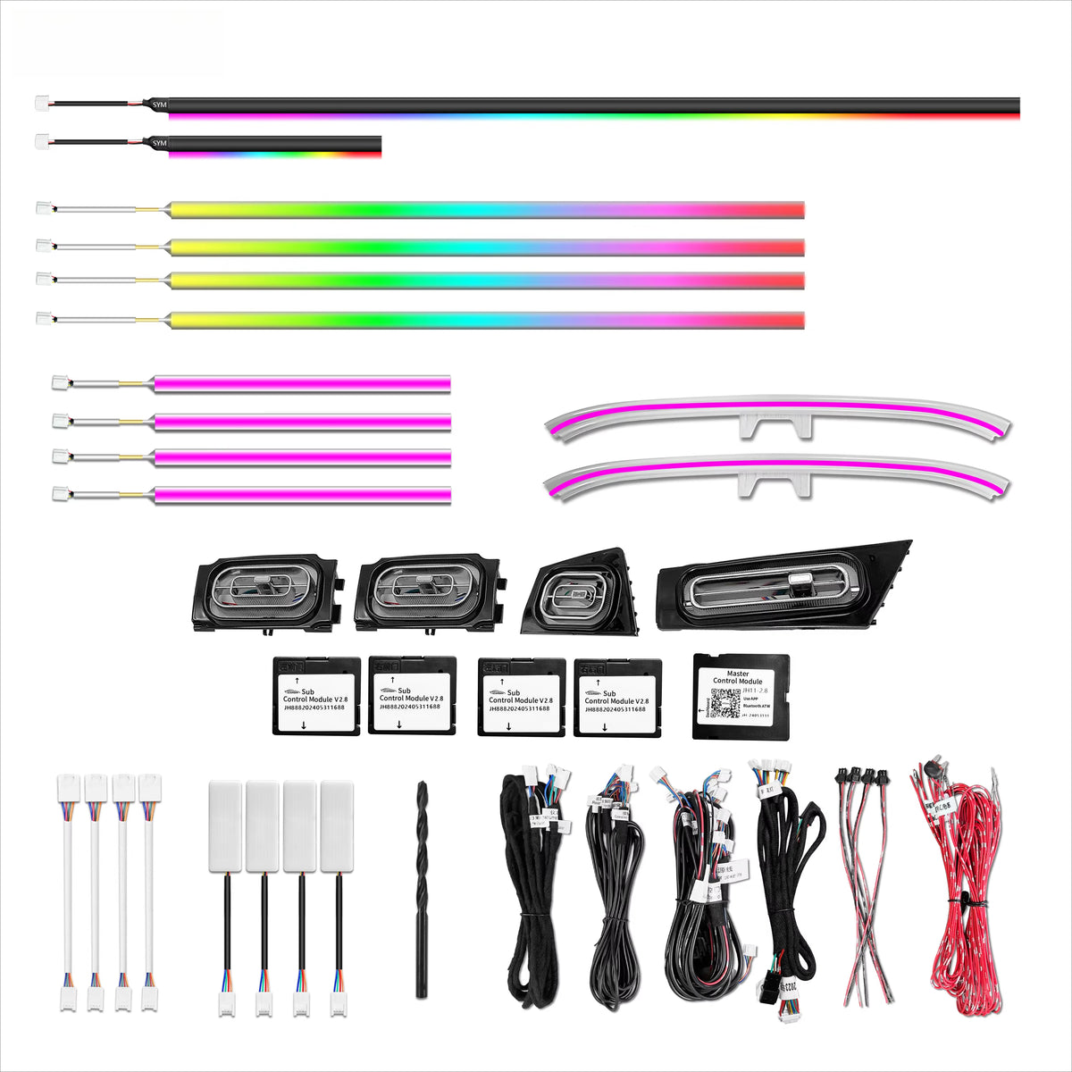 CRIS  256 Colors Symphony LED Car Interior Ambient Light for BMW 5 Series F10 F11 2012-2017 AirVent Strip Accessories Upgrade