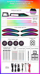 CRIS  Upgrade LED Car Interior Ambient Lighting for BMW 3/4 Series 3GT F30 F31 F34 F36 2011-2019 Decoration Parts Accessories