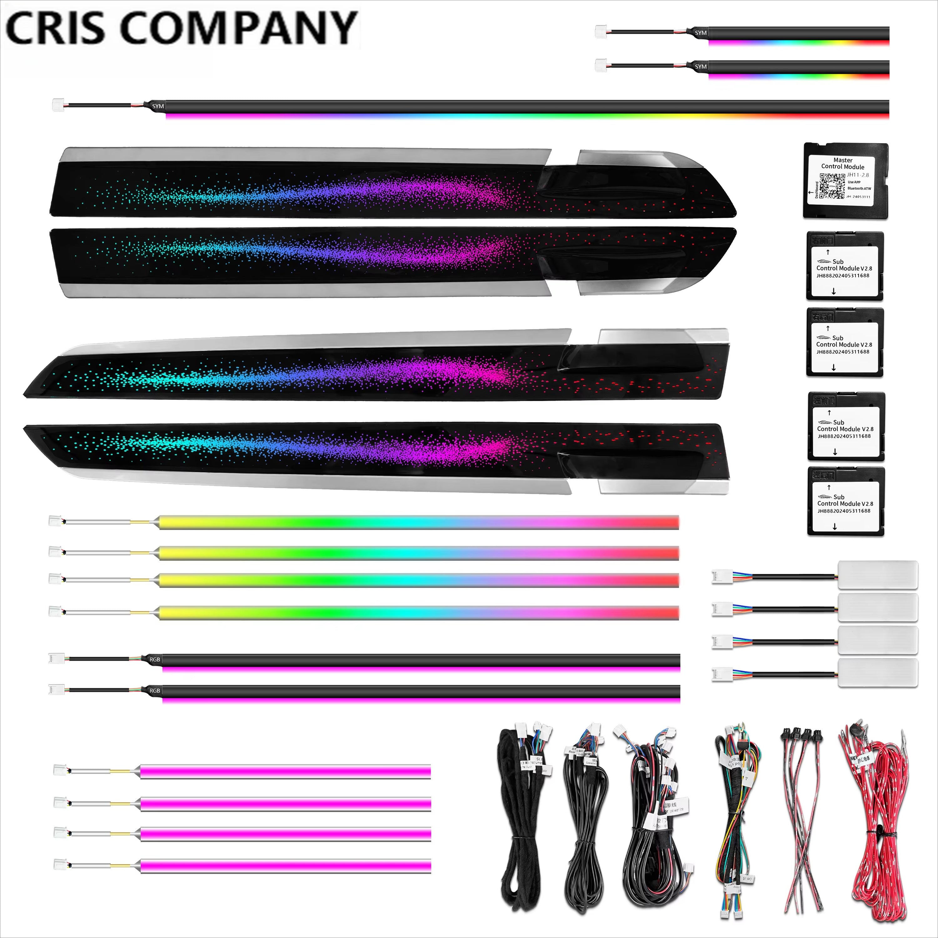 CRIS  Dynamic 64 Colors Ambient Light for BMW F01 F02 7 Series 2009-2014 Car Interior LED Lighting Upgrade Accessories Kit
