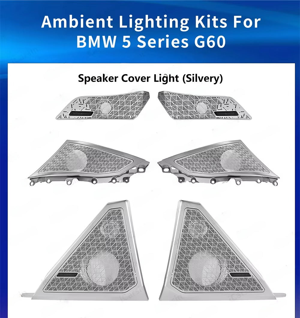 CRIS Upgrade Symphony LED Car Interior Ambient Lighting for BMW 5 Series G60 G68 2024+ Door Speaker Cover Decoration Accessories