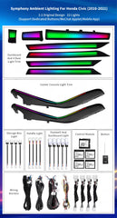 CRIS Upgrade Symphony Led Car Interior Ambient Light for Honda Civic Tenth-generation 2016-2021 Atmosphere Strip Accessories
