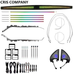 CRIS  64 Colors Ambient Lighting for Tesla Model 3/Y 2019 2020 Interior Light DashBoard L Trim Speaker Cover