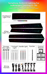 CRIS Upgrade Symphony LED Car Interior Ambient Lighting for Volkswagen VW Touareg 2011 to 2018 Strip Accessories Decoration