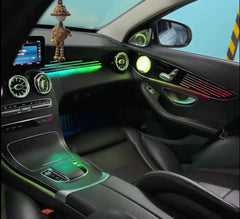 CRIS Piano Black 64 Colors Dynamic Ambient Light for Mercedes W205 X253 C253 GLC Car Interior LED Lighting Upgrade Accessories