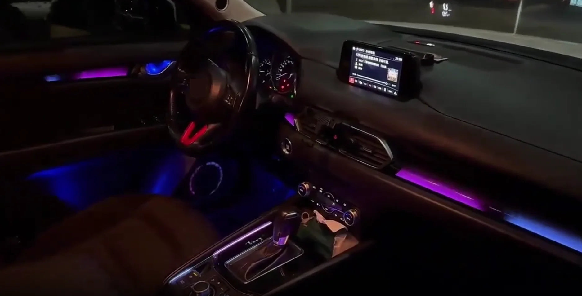 CRIS  for Mazda CX-5 CX5 2017-2025 Ambient Light Dynamic 64 Colors Trim Panel Car Interior LED Lighting Upgrade Accessories