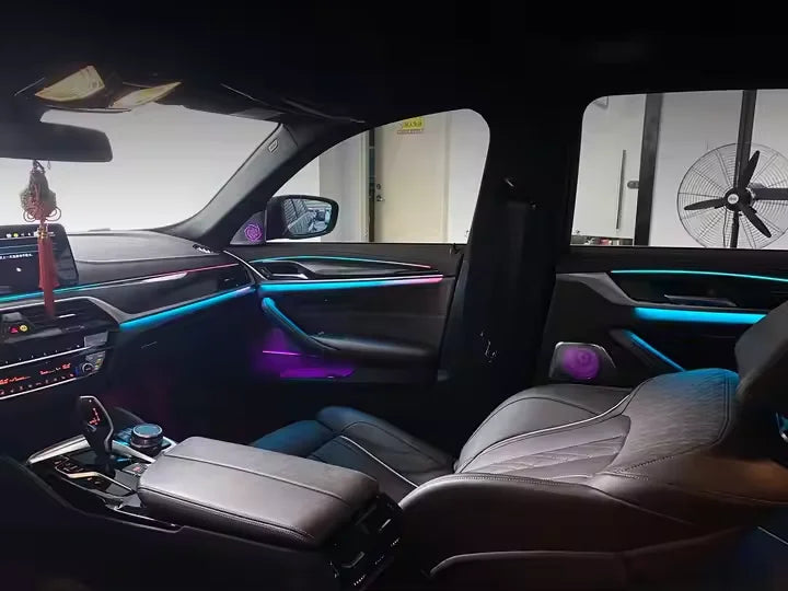 CRIS Upgrade RGB LED Car Interior Ambient Lighting for BMW 5 Series G30 G38 Speaker Cover Trim Decoration Accessories