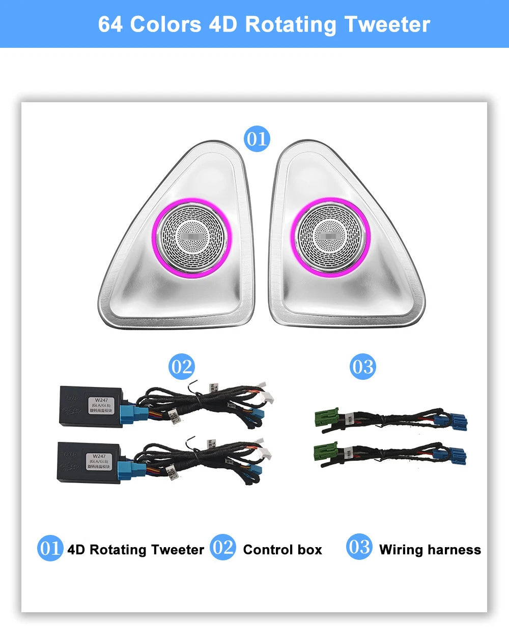 CRIS  for Mercedes Benz CLA W118 Ambient Light 64 Color Smart Car Ambient Light Upgrade New Neon Car Ambient Lighting Kit
