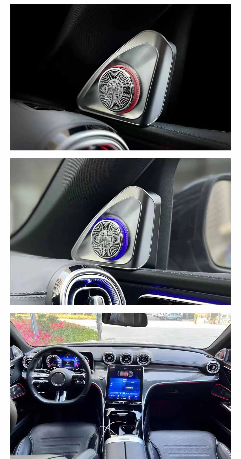 Upgrade Symphomy LED GLC X253 Car Interior Ambient Light for Mercedes Benz C Class W205 Atmosphere Strip Decoration Accessories