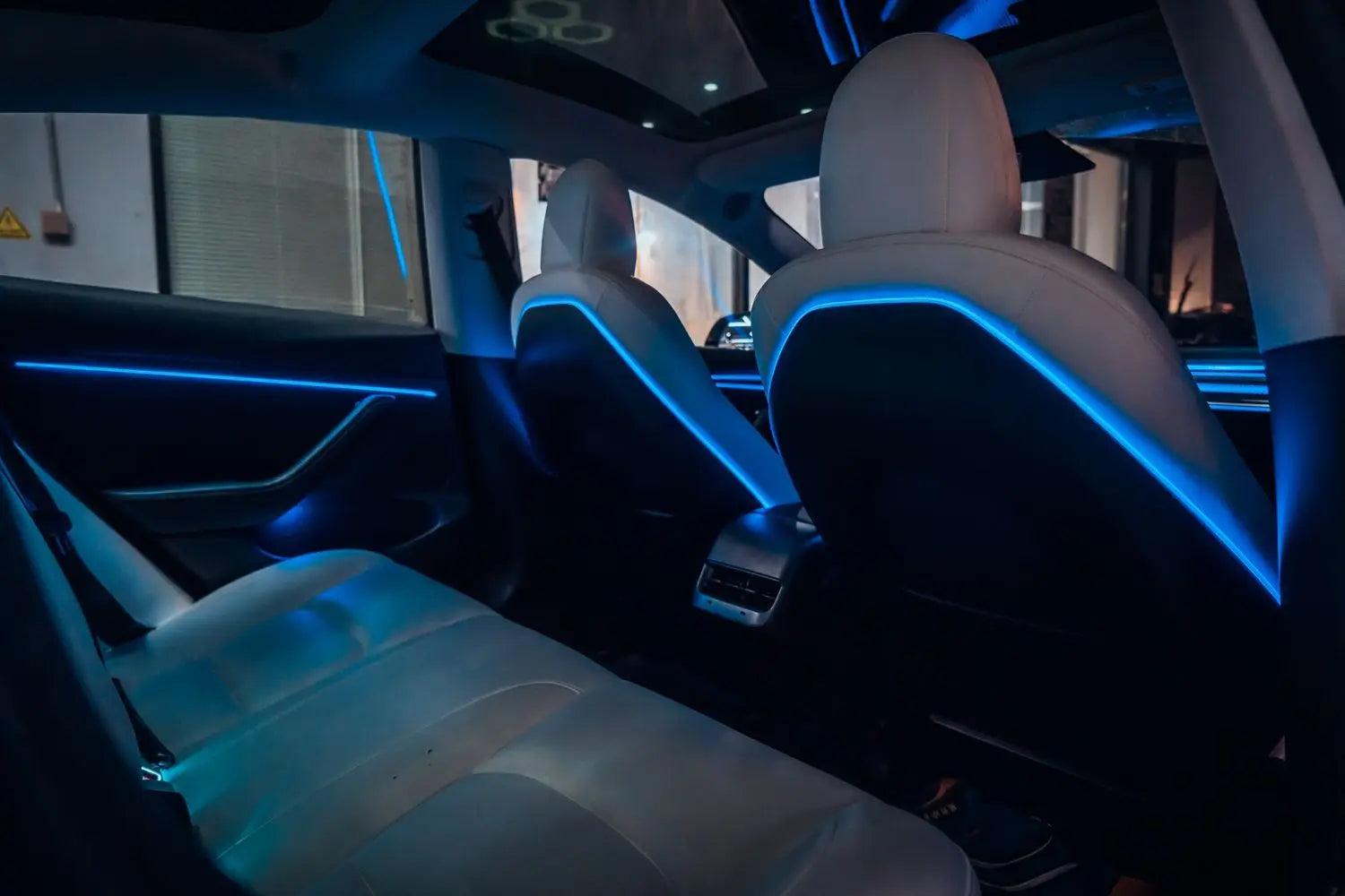 CRIS  for Tesla Model 3/Y 2021-2023 Ambient Light Dynamic Colorful Trim Panel Light Car Interior Laser Carving LED Light Kit