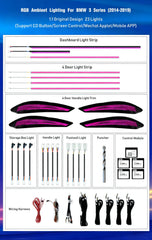 CRIS  for BMW 3 Series F30 F34 Ambient Light 64 Color Smart Ambient Light Auto Interior Upgrade Dynamic Ambient Light Kit