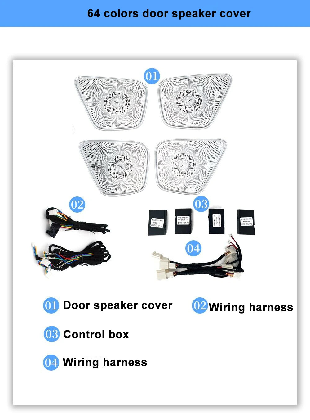 CRIS  for Mercedes Benz CLA W118 Ambient Light 64 Color Smart Car Ambient Light Upgrade New Neon Car Ambient Lighting Kit