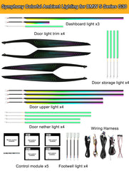 CRIS  for BMW 5 Series G30 Ambient Light Upgrade Dynamic Colorful Ambient Lighting Car Interior LED Light Accessories Trim Kit