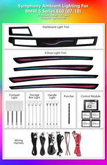 CRIS Upgrade 256 Colors Symphony LED Car Interior Ambient Light for BMW 5 Series E60 2004-2010 Atmosphere Auto Trim Parts Accessories