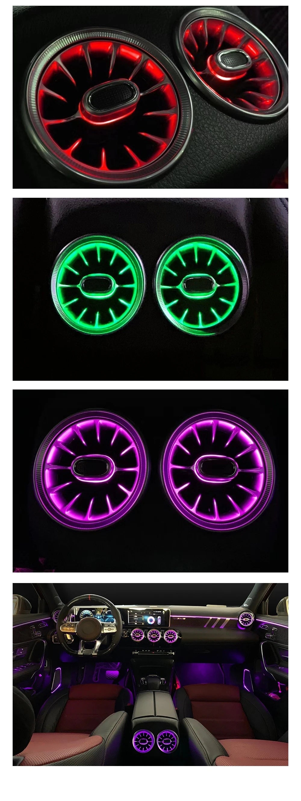CRIS  for Mercedes Benz CLA W118 Ambient Light 64 Color Smart Car Ambient Light Upgrade New Neon Car Ambient Lighting Kit