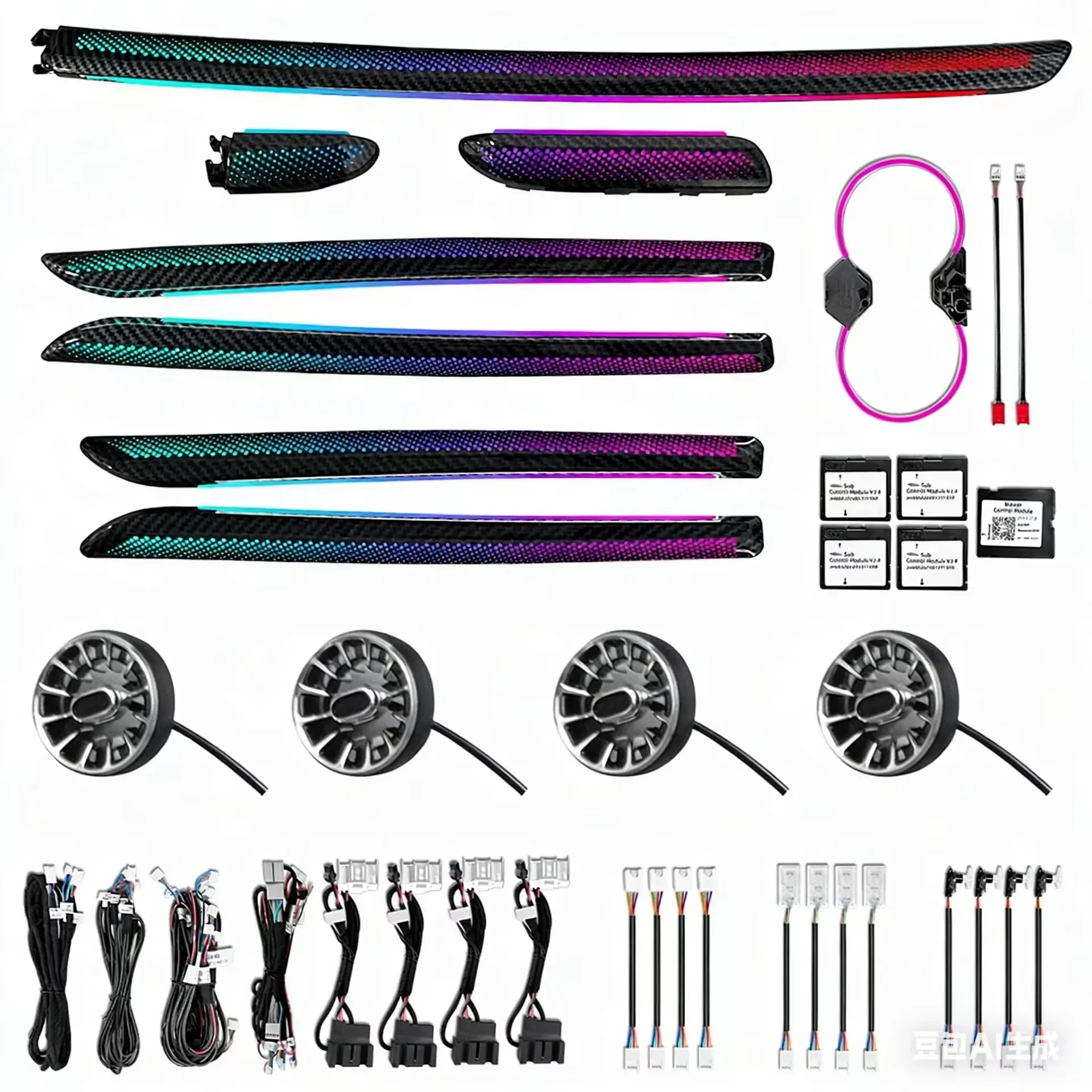 CRIS  for Audi A3/S3/8V Ambient Light 64 Colors Dynamic/RGB Ambient Light Car Interior LED Lighting Upgrade Air Vent Light Kit