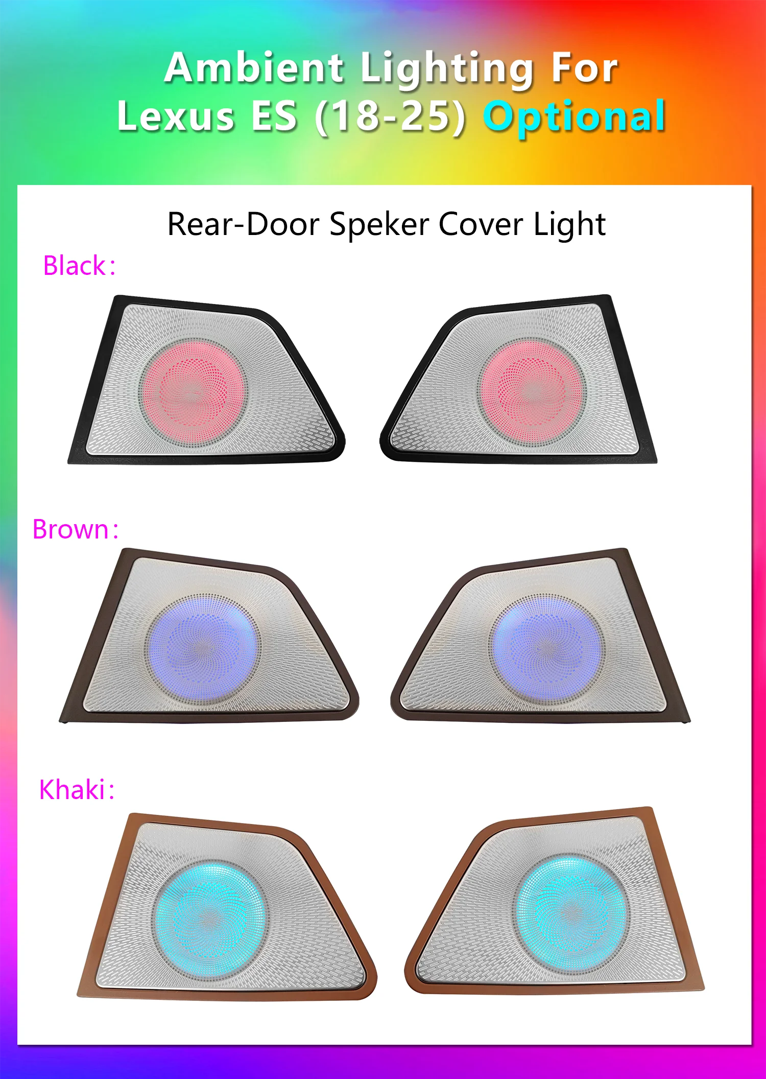 CRIS  Dynamic Ambient Light for LEXUS ES 300H 350 ES300h 2018 - 2024 Interior LED Lighting Upgrade Trim Panel Accessories Kit