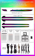 CRIS for Honda CRV CR-V 5th Gen 2017-2022 RHD/LHD Ambient Light Dynamic Colorful Car Interior Lighting Upgrade Accessories