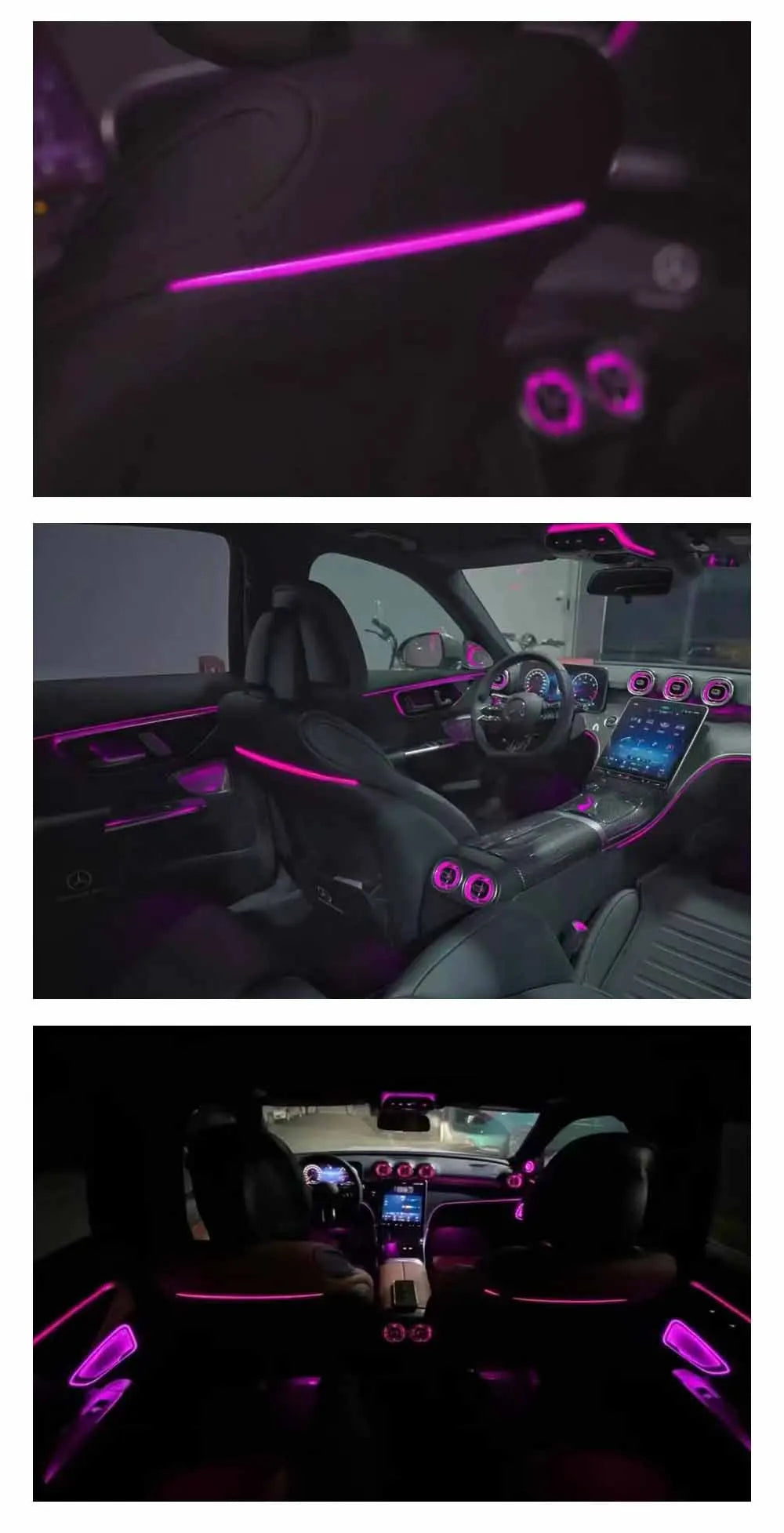 CRIS  Upgrade 64 Colors LED Car Interior Ambient Light for Mercedes Benz C-class W206 2022-2024 Atmosphere Strip Accessories