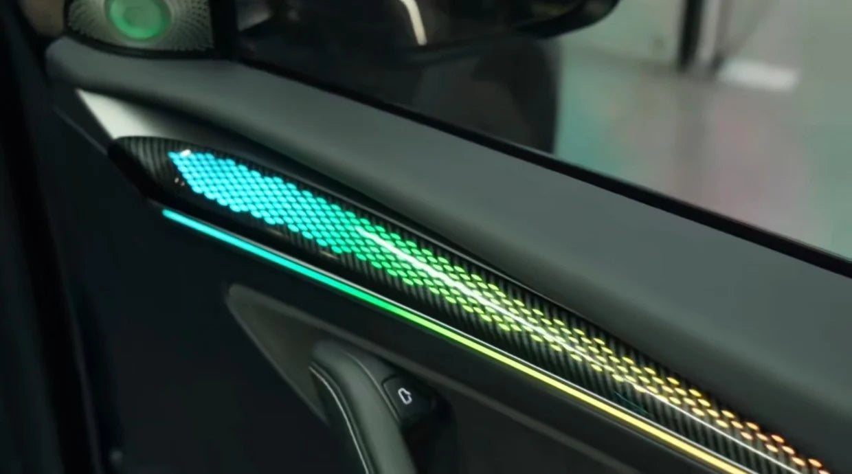 CRIS  for Tesla Model 3/Y 2021-2023 Ambient Light Dynamic Colorful Trim Panel Light Car Interior Laser Carving LED Light Kit