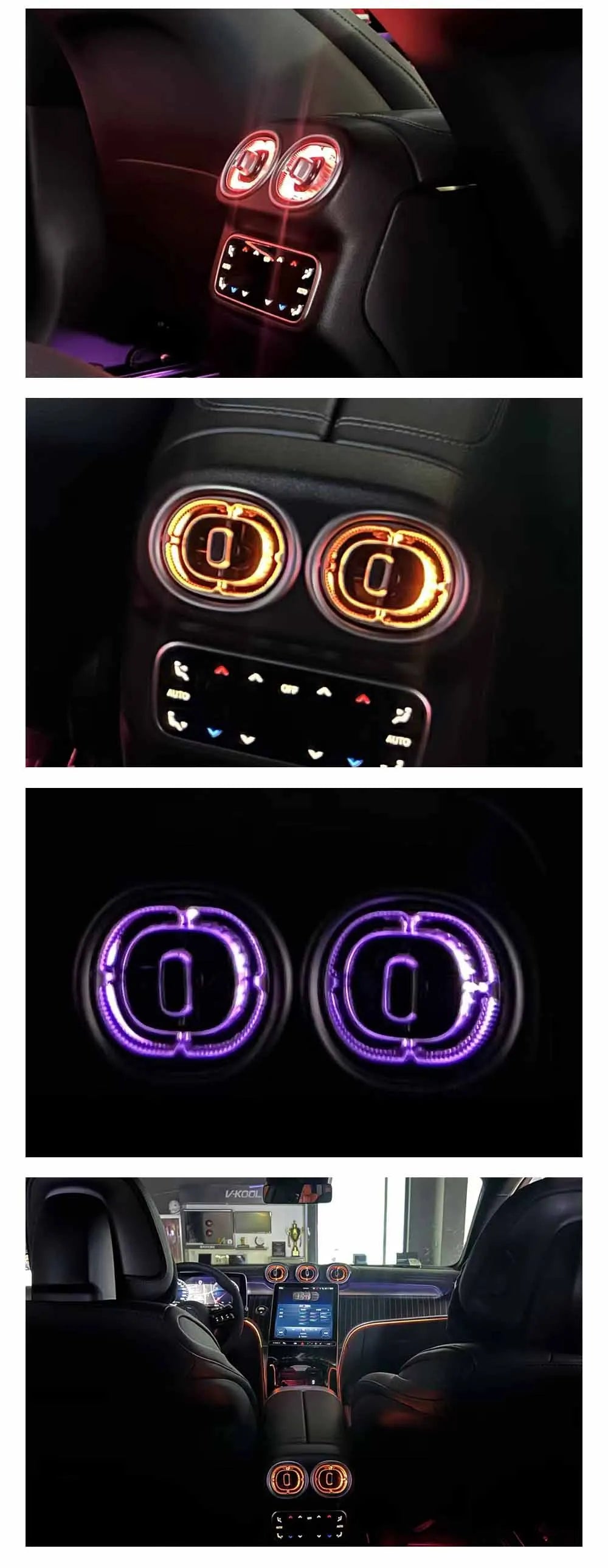 CRIS  Upgrade 64 Colors LED Car Interior Ambient Light for Mercedes Benz C-class W206 2022-2024 Atmosphere Strip Accessories