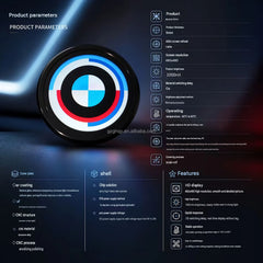 Automotive LED Dynamic Rear Emblem Badge for BMW Vehicles Electronic Decorative Logo Support Custom Image Video App Control