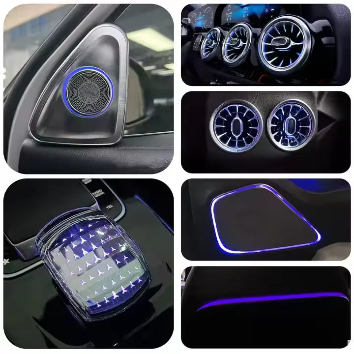 CRIS  Upgrade 64 Color LED Car Interior Ambient Lighting for Mercedes Benz B-Class W247 2020-2024 Atmosphere Strip Accessories
