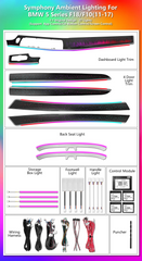 CRIS Upgrade 256 Colors Symphony LED Car Interior Ambient Light for BMW 5 Series F10 F11 F18 2011-2017 Atmosphere Strip Accessories