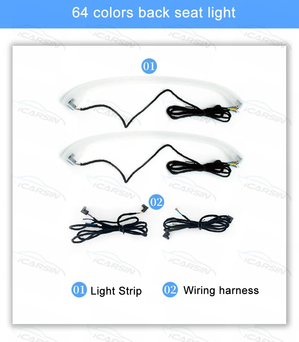 CRIS Upgrade 64 Colors LED Car Interior Ambient Light for Mercedes Benz A-Class W177 CLA W118 2018-2024 Strip Accessories