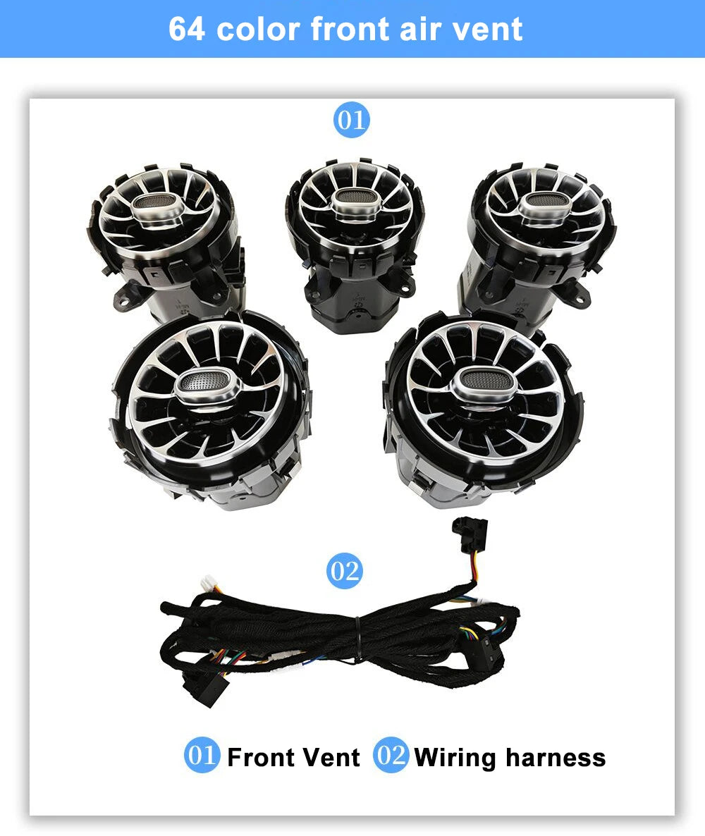 CRIS  for Mercedes Benz CLA W118 Ambient Light 64 Color Smart Car Ambient Light Upgrade New Neon Car Ambient Lighting Kit