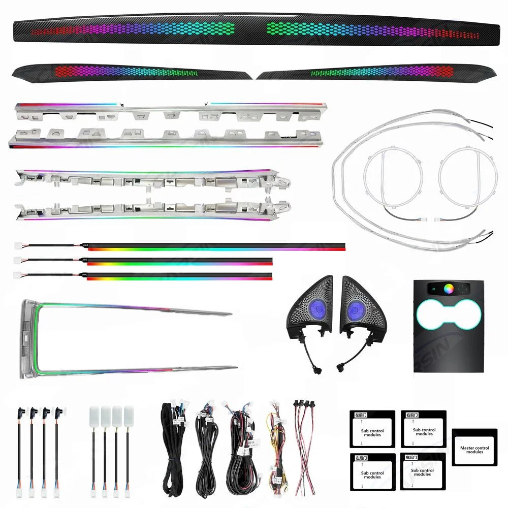 CRIS  for Tesla Model 3/Y 2021-2023 Ambient Light Dynamic Colorful Trim Panel Light Car Interior Laser Carving LED Light Kit