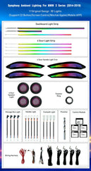CRIS  for BMW 3 Series F30 F34 Ambient Light 64 Color Smart Ambient Light Auto Interior Upgrade Dynamic Ambient Light Kit