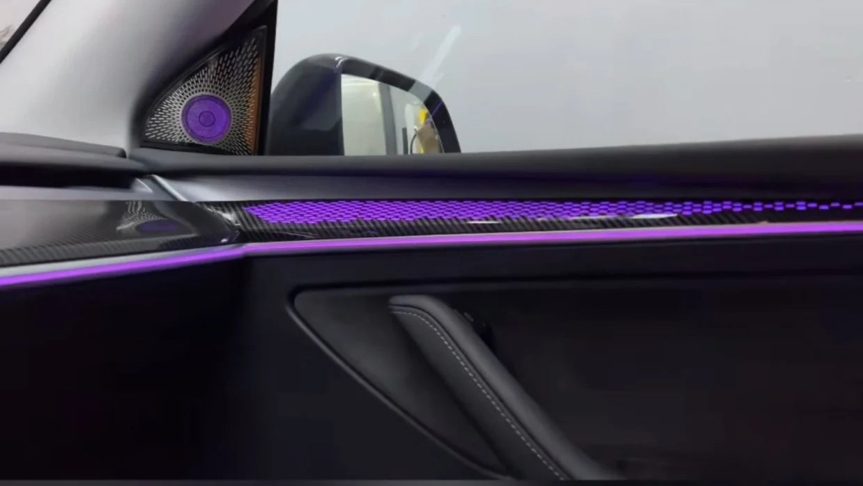 CRIS  for Tesla Model 3/Y 2021-2023 Ambient Light Dynamic Colorful Trim Panel Light Car Interior Laser Carving LED Light Kit