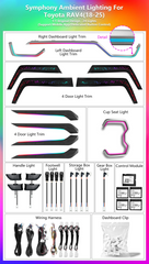 CRIS  for Toyota RAV4 2019-2024 Ambient Light Symphony Dynamic Starry Style Panel Interior LED Lighting Upgrade Accessories