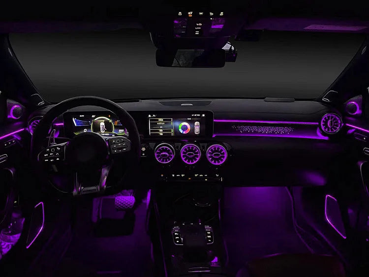 CRIS  for Mercedes Benz CLA W118 Ambient Light 64 Color Smart Car Ambient Light Upgrade New Neon Car Ambient Lighting Kit