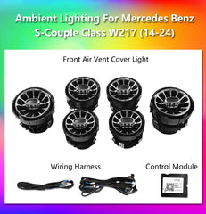 CRIS  Upgrade 64 Color LED Interior Ambient Lighting for Mercedes Benz S-class W217 Couple 2015-2021 Airvent Accessories