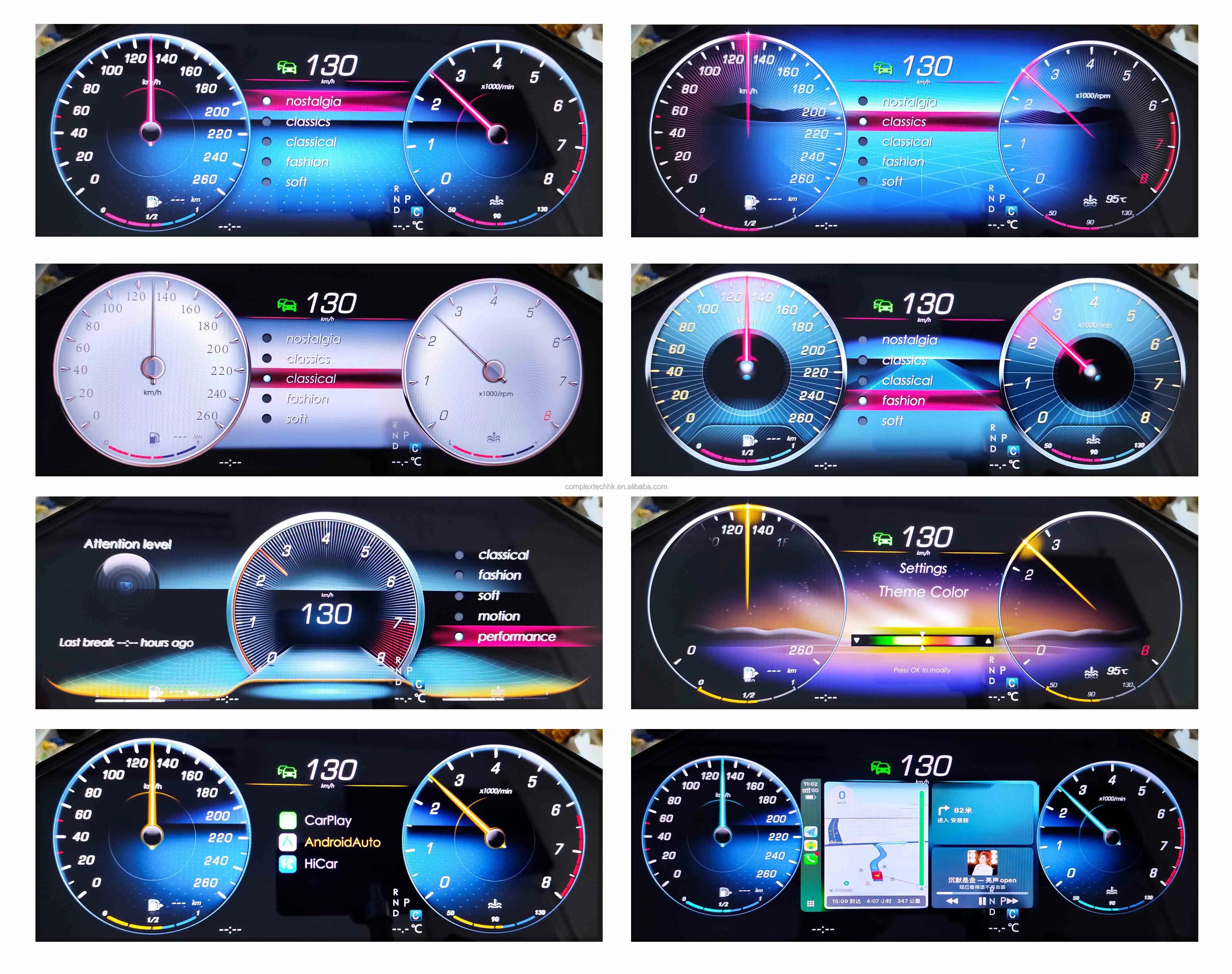 New Design 12.3" Full Screen Digital Dashboard Auto Meter For Mercedes Benz GLE GLS Class W166 X166 2015-2019 NTG5.0