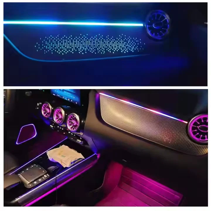 CRIS  Upgrade 64 Color LED Car Interior Ambient Lighting for Mercedes Benz B-Class W247 2020-2024 Atmosphere Strip Accessories