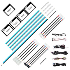 CRIS  Upgrade Acrylic Guide Fiber Streamer LED Car Ambient Lighting Universal LED Interior Hidden Decoration Accessories RGB