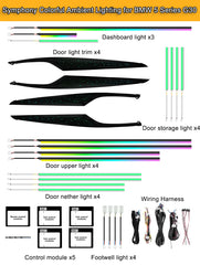 CRIS  for BMW 5 Series G30 Ambient Light Upgrade Dynamic Colorful Ambient Lighting Car Interior LED Light Accessories Trim Kit