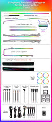 CRIS  for Toyota Camry 9th Gen 2024+ Ambient Light Upgrade Dynamic Colorful Auto Interior LED Lighting Kit Car Accessories