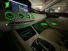 CRIS  Upgrade 64 Color LED Interior Ambient Lighting for Mercedes Benz S-class W217 Couple 2015-2021 Airvent Accessories