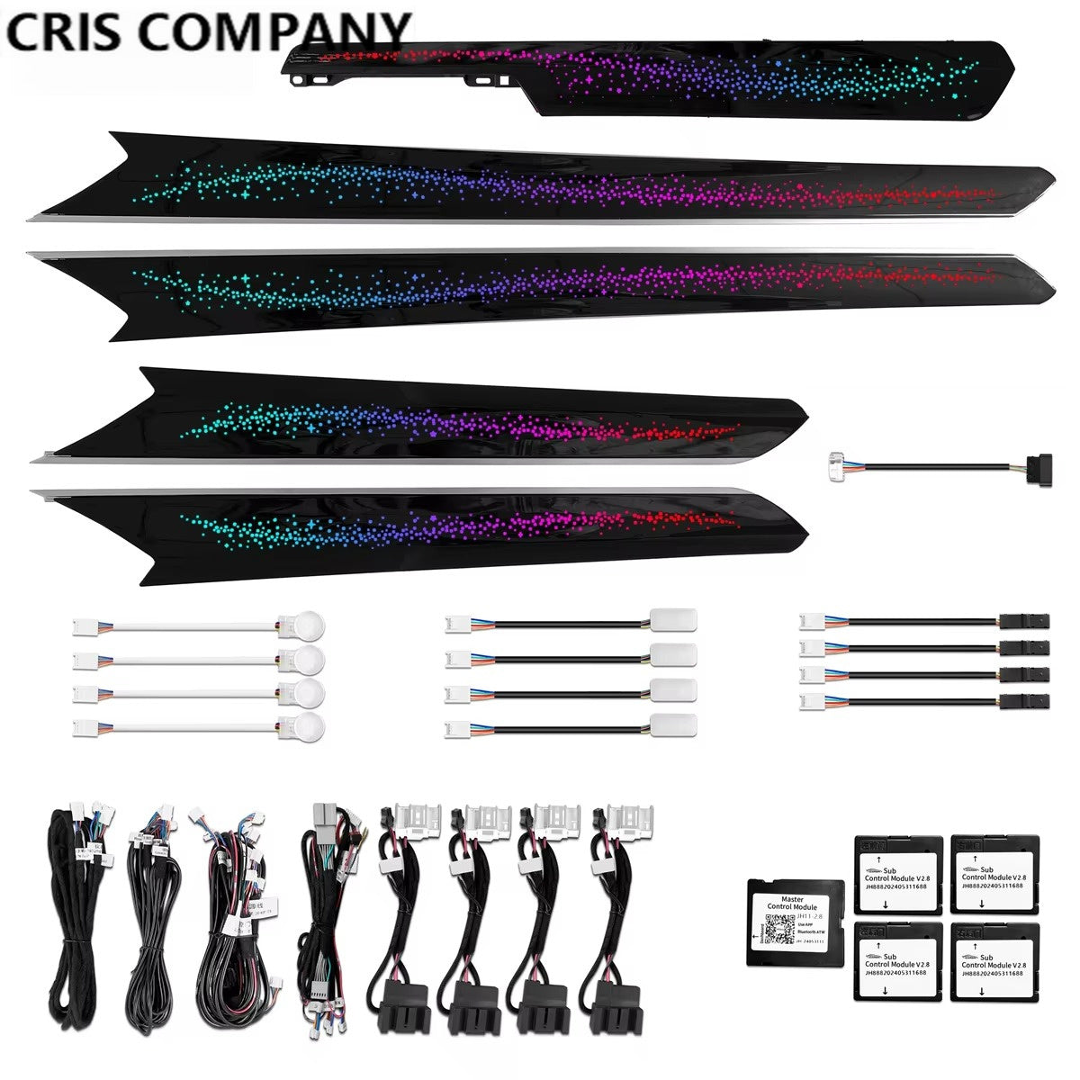CRIS  for Volkswagen VW Tiguan Europe Version 2017-2023 Ambient Light Symphony Panel Trim Car Interior Lighting Upgrade Kit